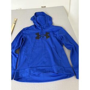 Under‎ Armour Hoodie Womens XS Blue Armour Fleece BL Pullover Loose Athletic New